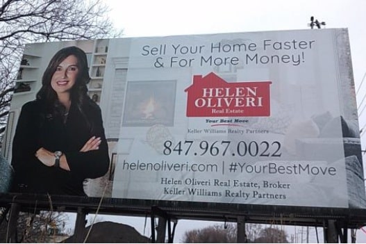 Helen Oliveri Real estate billboard
