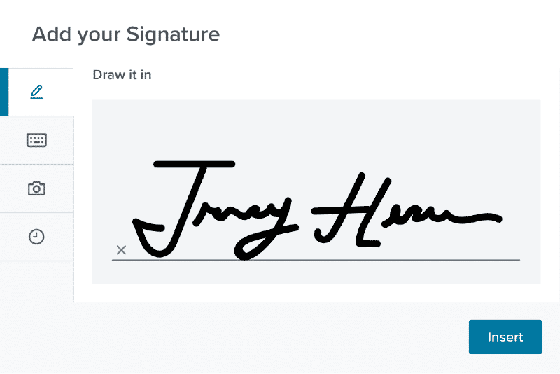 HelloSign Signature Drawing.