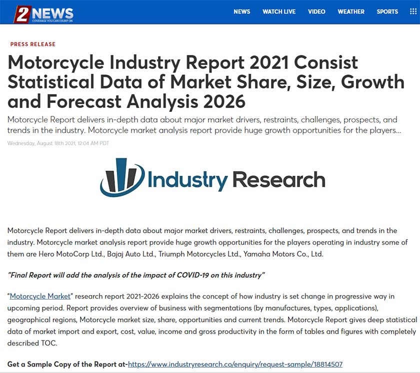 Industry Research Press Release