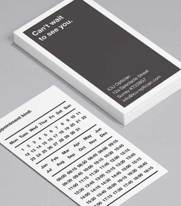 Screenshot of MOO Business Cards Sample