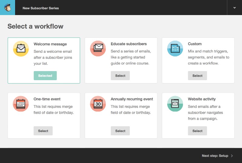 Series of MailChimp email wokrflow creator.