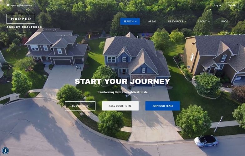 Placester example of real estate website template