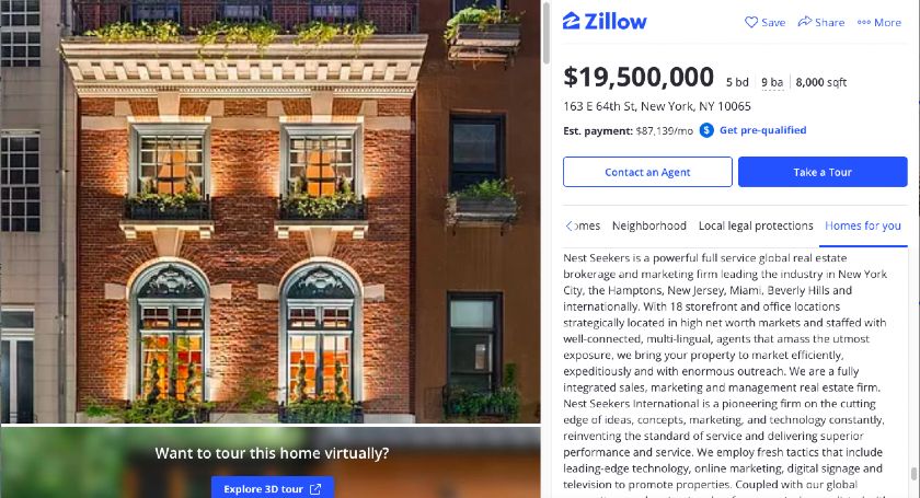 Property Listing from Zillow with visually stunning image