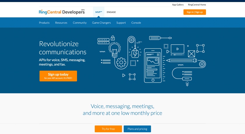 RingCentral Developers Homepage