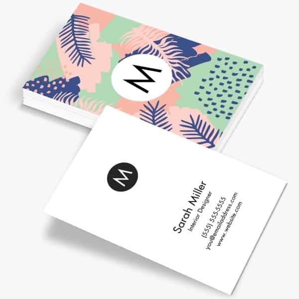 Screenshot of Sarah Miller Business Cards Sample