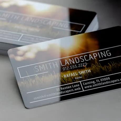 Screenshot of Smith Landscaping sample business card