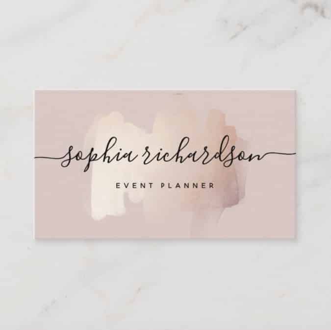 Screenshot of Sophia Richardson Business Cards Sample