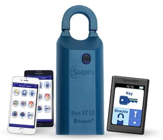 Supra eKey electronic lockbox with the mobile phone app as the key.