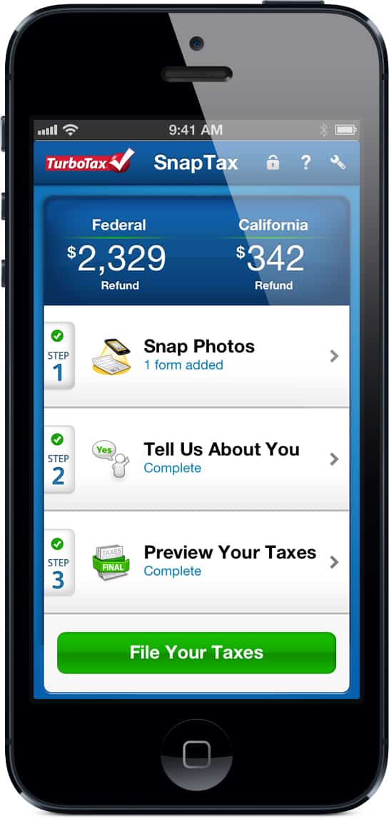 The TurboTax mobile app is available on Google Play and the App Store so you can use your smartphone or tablet to your tax return.