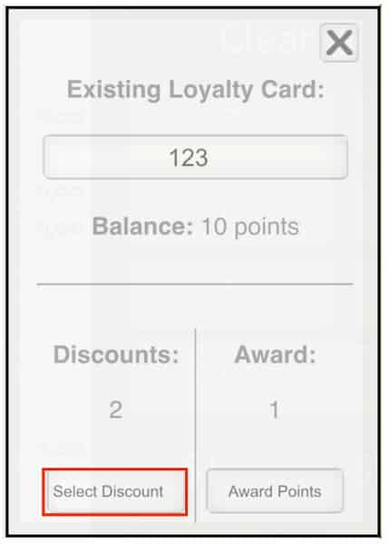 Screenshot of Lavu Loyalty Screen