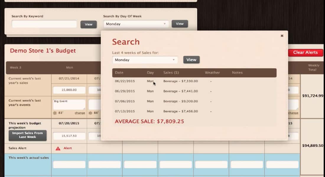 Screenshot of Orca Budgeting Tools