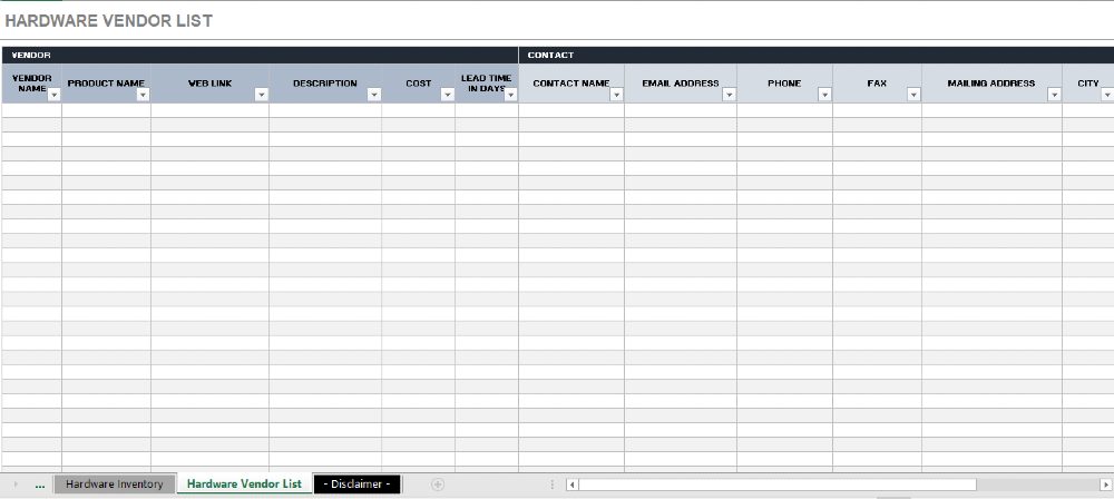 Top 10 office supply inventory list template Excel download 2022