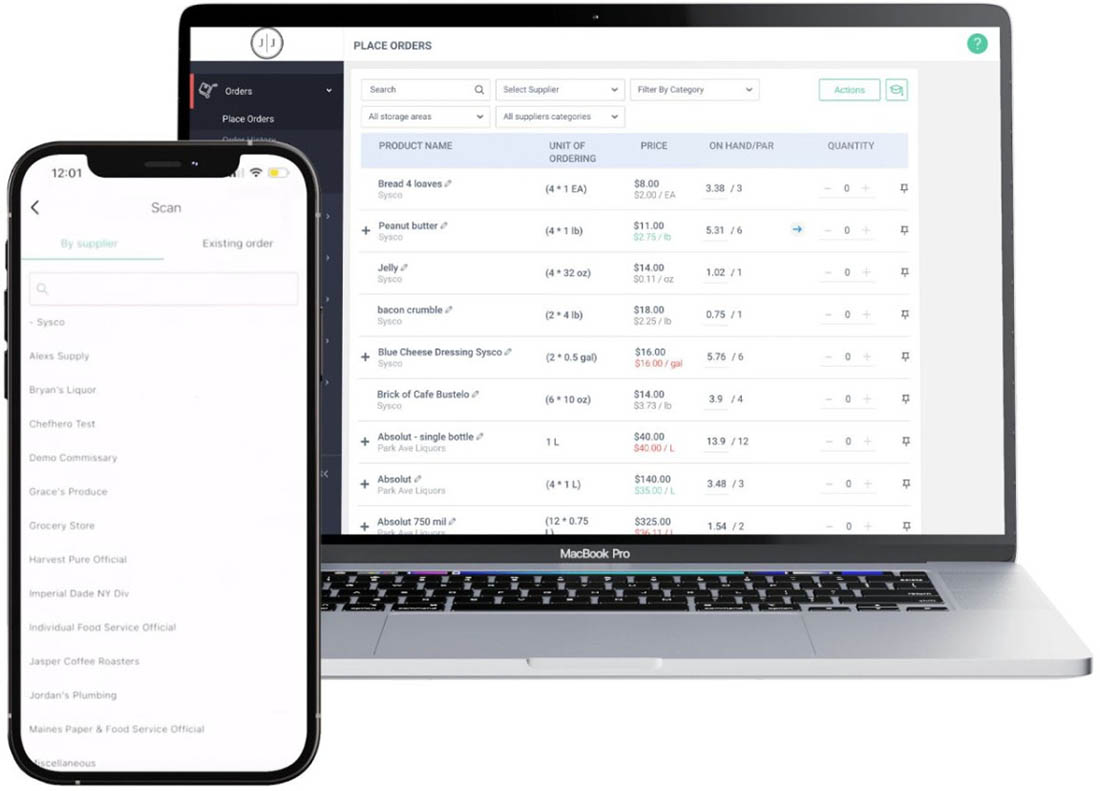 The invoice scan feature on MarketMan's smartphone app.