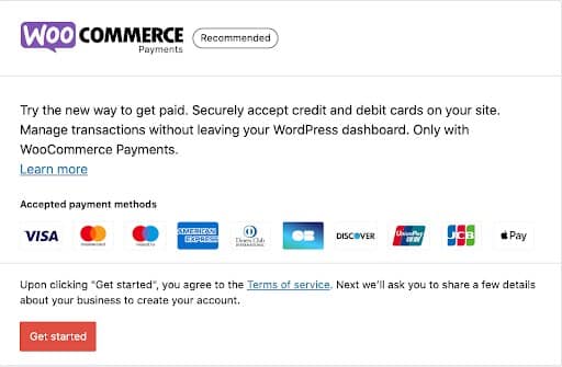 Using the WooCommerce Payments extension keeps customers on your site during checkout.