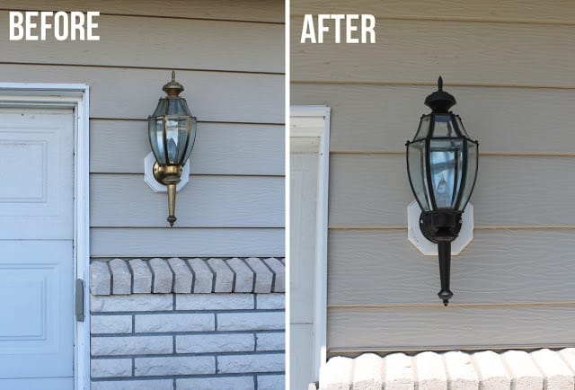Refinish Light Fixtures Before After
