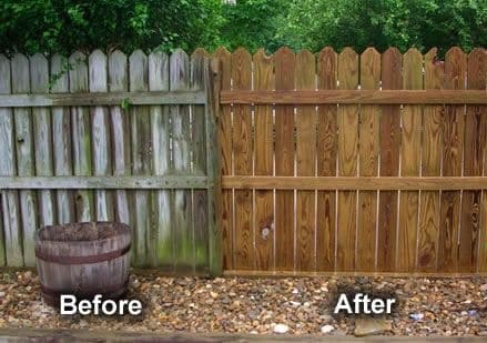 Replacing Wood fences Before After