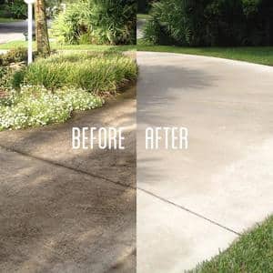 Wash the Driveway Before After