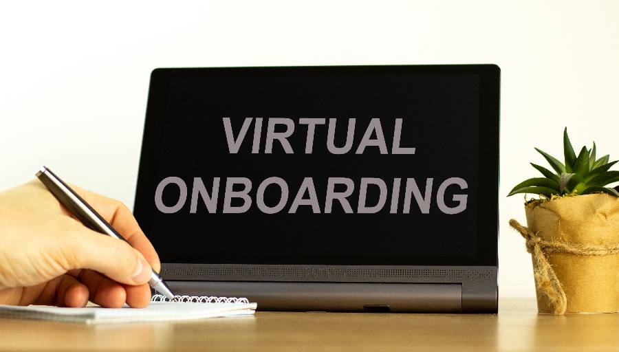 Virtual onboarding written on screen.