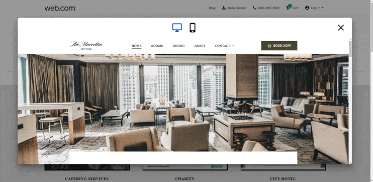 Web.com sample template in GIF