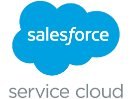 Salesforce Service Cloud logo that links to Salesforce homepage.