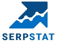 Serpstat logo that links to the Serpstat homepage in a new tab.