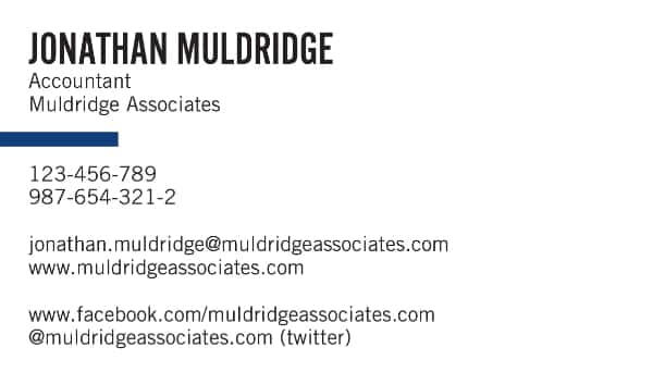 A simple and minimalist business card idea for professionals