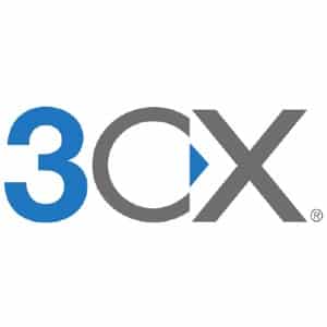 3CX logo that links to the 3CX homepage in a new tab.