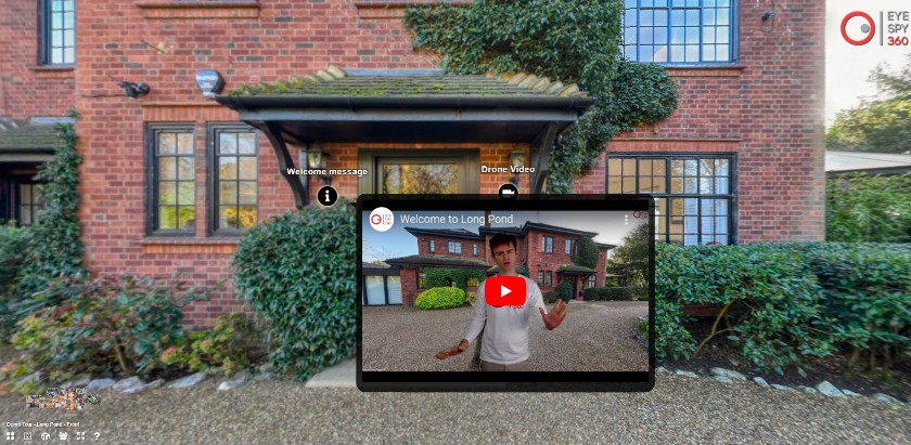 Sample recording of a virtual tour with 3D effects using EyeSpy360.
