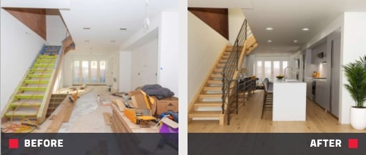 Before and After Virtual Renovation from BoxBrownie.