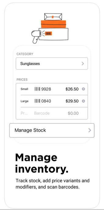 Payanywhere inventory mobile app sample.