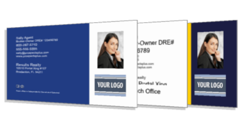 A sample of business card template from ProspectsPLUS.
