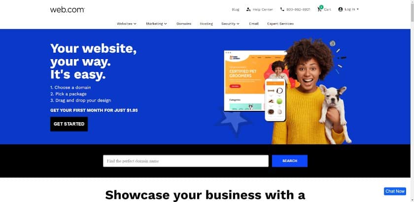 Screenshot_Web.com’s homepage