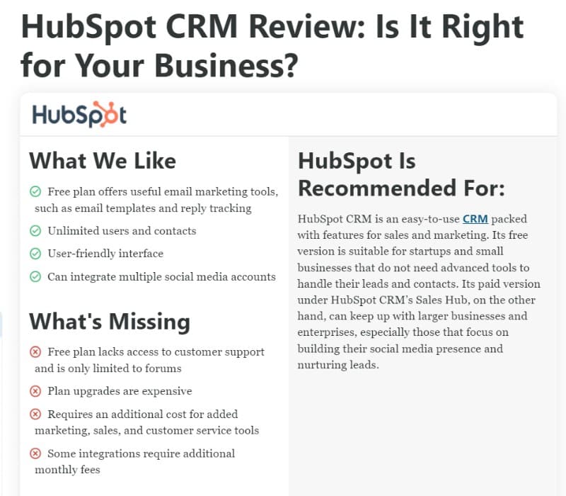 Fit Small Business’ HubSpot CRM Review 