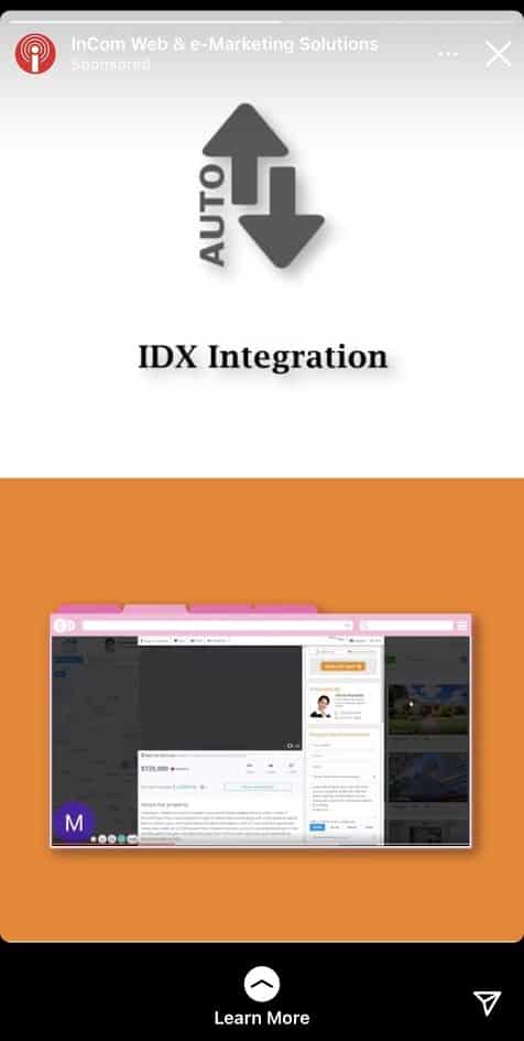 IDX Integration Paid Ads.