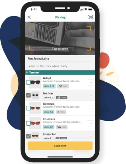 Inflow's mobile app lets your scan barcodes.