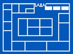 Loop or Racetrack floor plan layout.