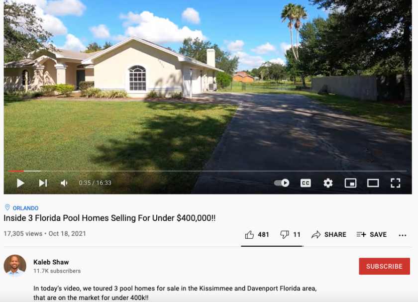 Example of real estate listing video.