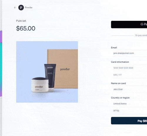 Stripe's hosted checkout pages