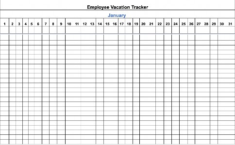 Showing Vacation Tracker.
