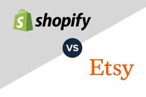 Shopify vs Etsy logo on feature image.