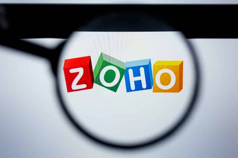 Magnify the Zoho logo.