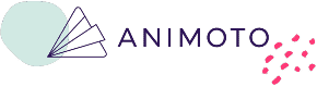 Animoto logo that links to Animoto homepage in new tab