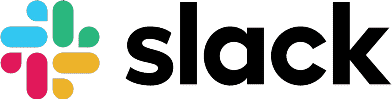 Slack logo that links to Slack homepage.
