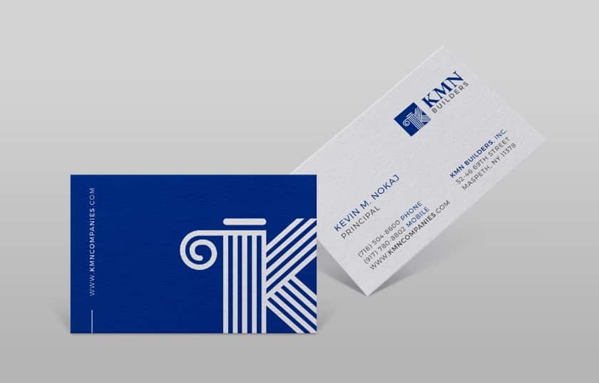 Minimalist construction business card that highlights your logo.