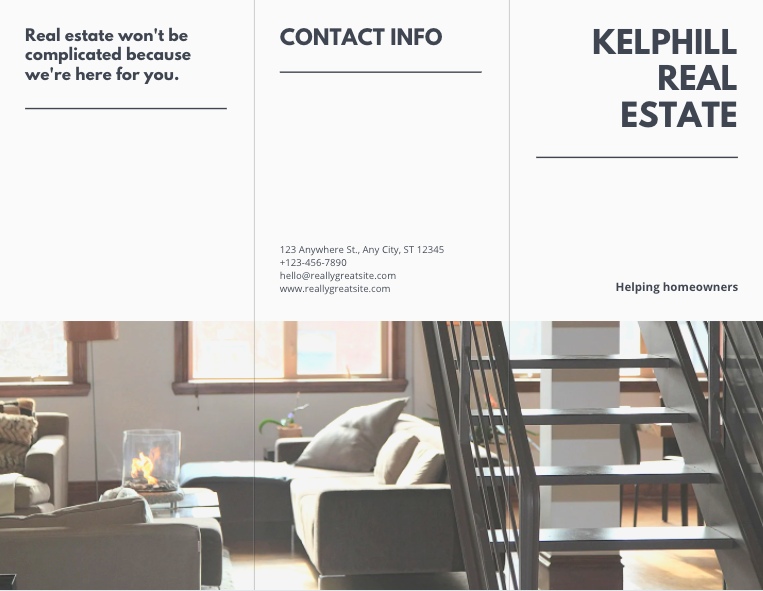 Minimalistic Property real estate brochure from Canva.