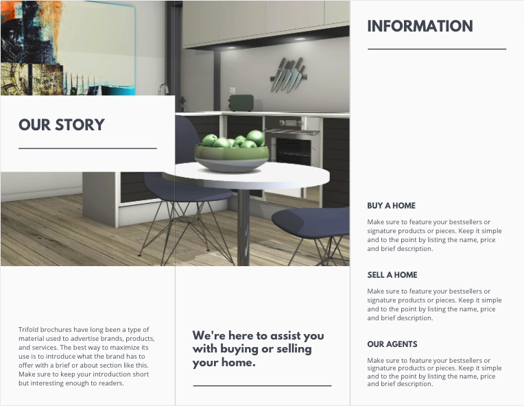Minimalistic Property real estate brochure from Canva.