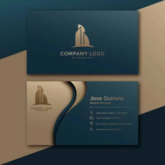 A contemporary luxury business card from Freepik.
