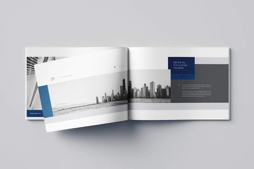 Minimalistic 24-page real estate brochure template from Envato element.
