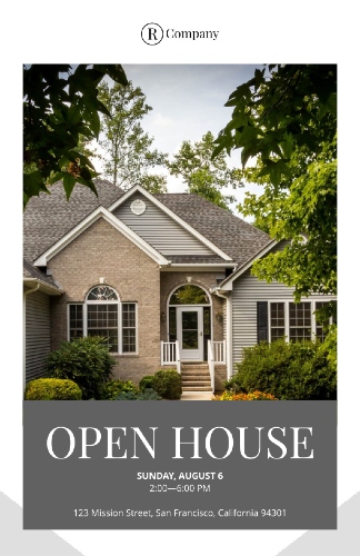 Featured Image Open House Flyer Template from Xara.