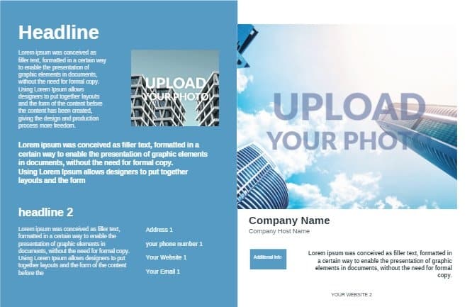 Real estate agent or company brochure template from Overnight Prints.